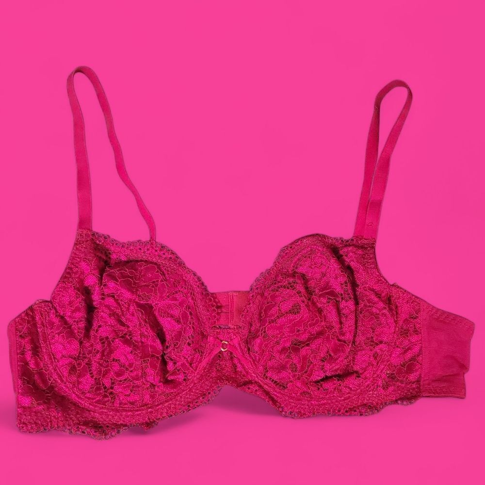 La Senza Elegant Lace Bra in Raspberry Rose